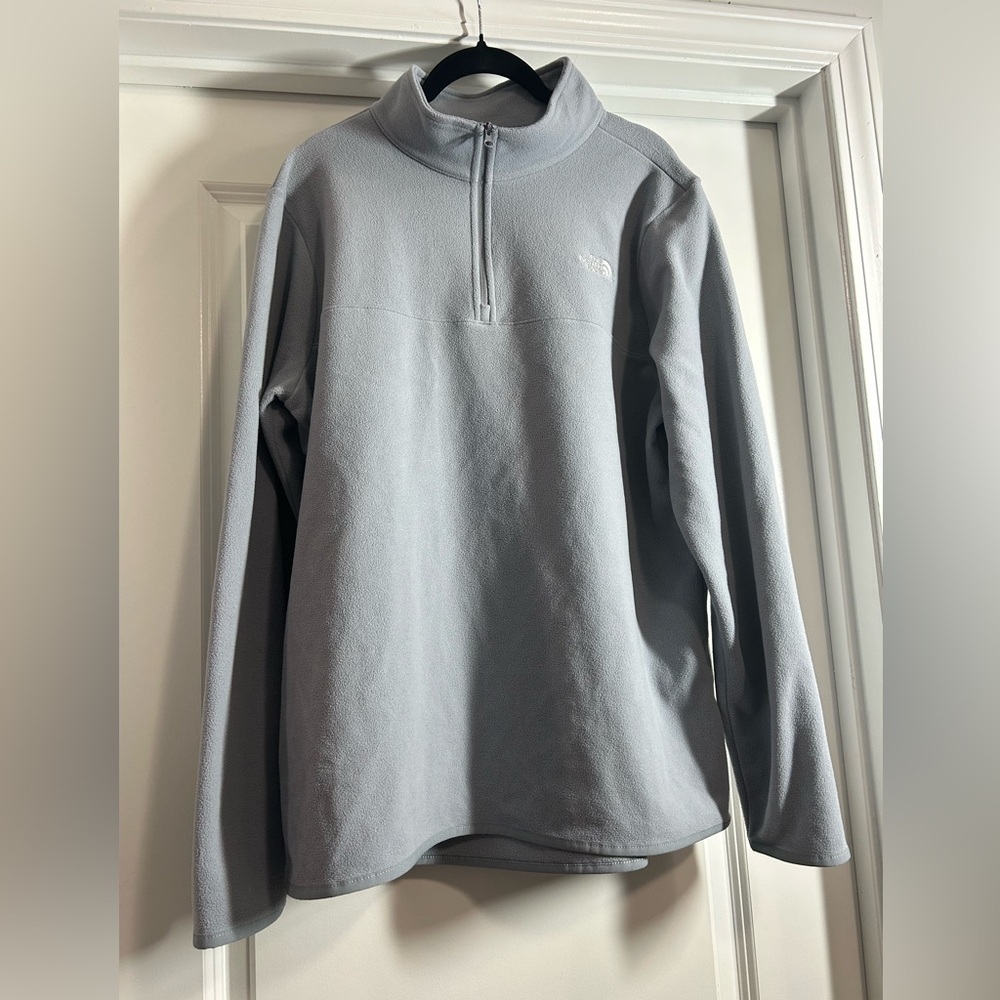 The North Face Gray Zip‎ Up Sweater with Classic Design